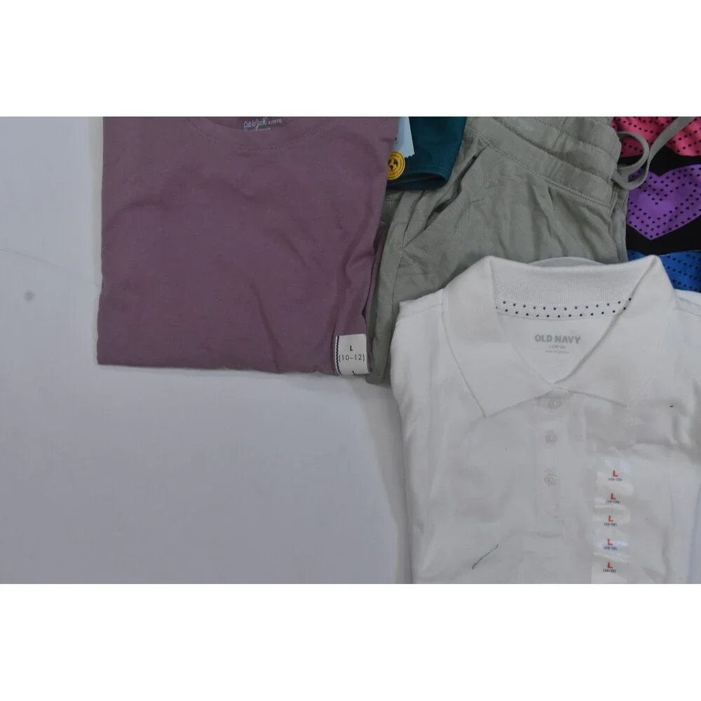 Wholesale Bulk Lot Of 10 Girls Size Large 10/12 Mixed Season Tops Bottoms